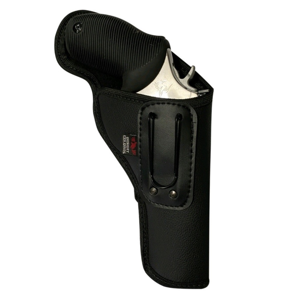 Coldre Velado Dissimulado Premium Para Revol. RT 627 4 Pol. .357 7 trs Em Neoprene e Couro  P.U Desert Coldres