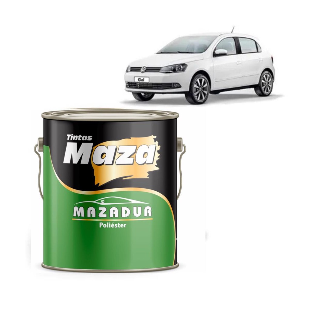 TINTA PARA CARRO  POLIESTER BRANCO GEADA VW 95 0,9L MAZA
