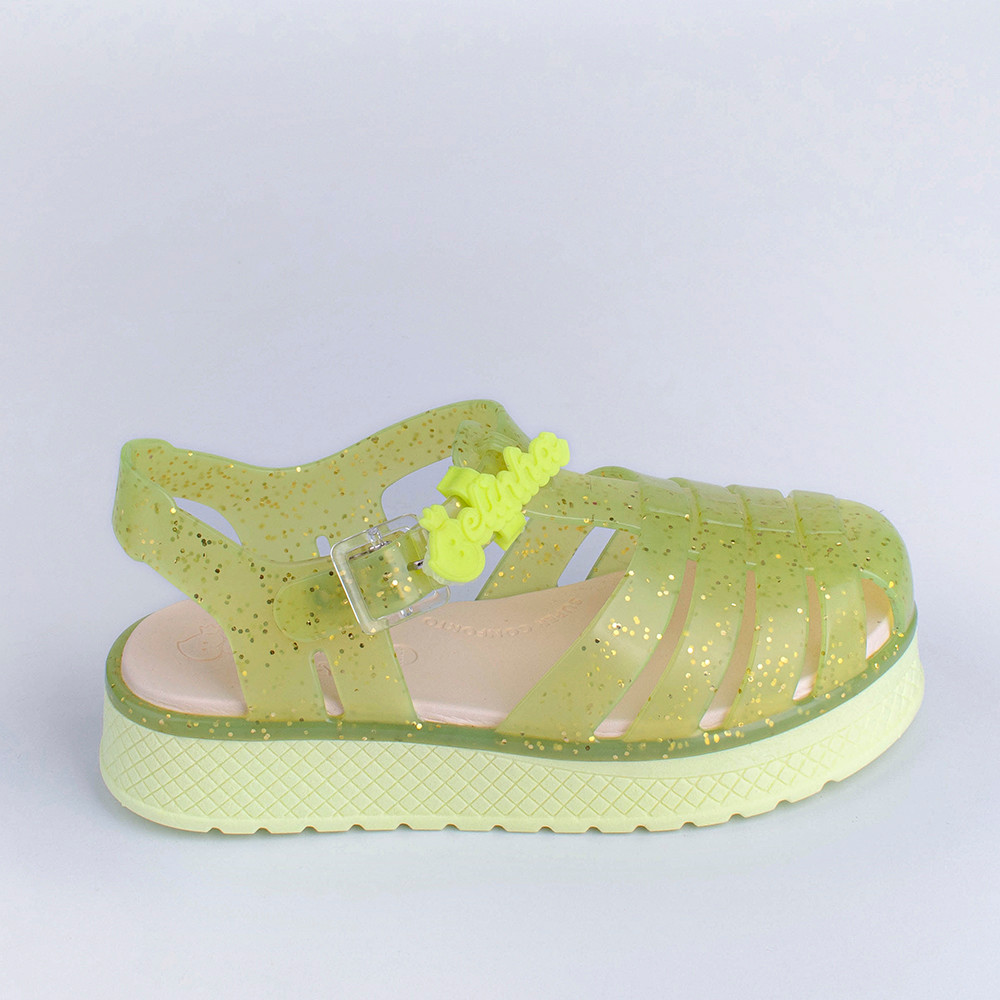 Sandália Infantil Meninas Kidy Gloss Brilho Belinha Conforto Ajustável Estilo Leve Divertida