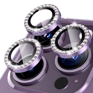 Kit Vidro Película Lente De Câmera Brilho Diamante Para Iphone 11 12 13 14 15 Pro Max Luxo Bling Diamante Camera Lente em Oferta na Shopee
