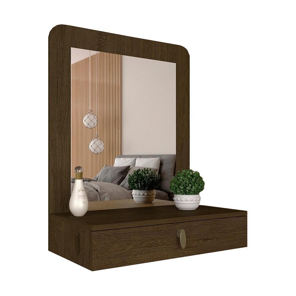 Penteadeira Suspensa Com Espelho Maria Cedro - Móveis Arapongas em Oferta na Shopee