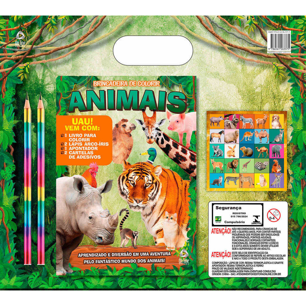 Animais Brincadeira de Colorir