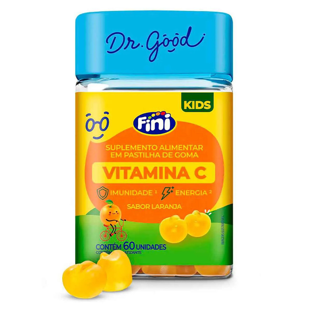 Suplemento Em Gomitas Dr Good Vitaminas Sabor Laranja Em Pote 60 Un