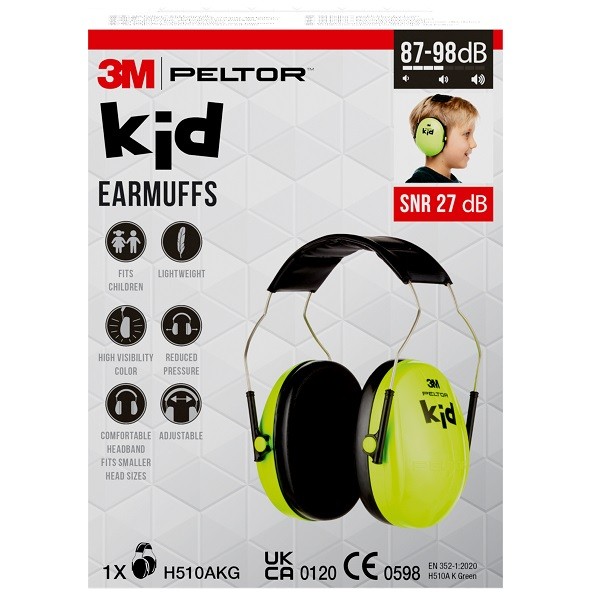 Abafador Protetor de Ruidos Infantil Peltor KIDS Verde em Oferta na Shopee