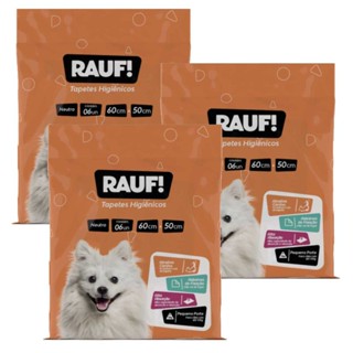 Tapete Higienico Pet Rauf Pads 60x50 6un atacado 3 pacotes em Oferta na Shopee
