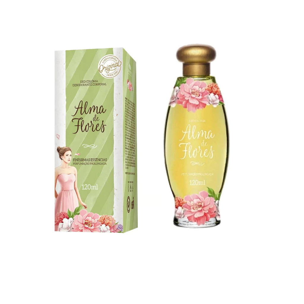 Deo Colônia Alma De Flores Finíssimas Essências Clássico Perfumação Prolongada 120ml em Oferta na Shopee