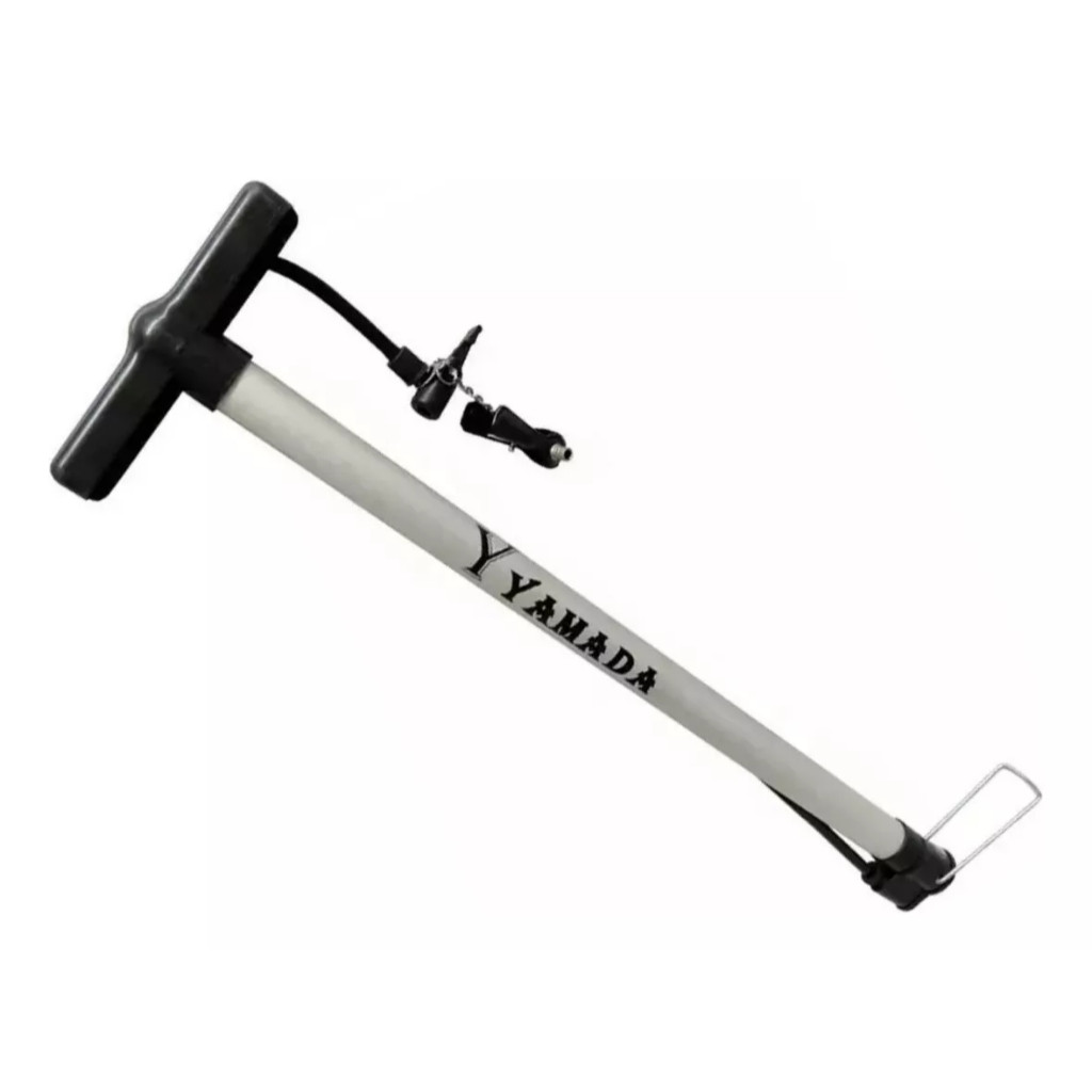 Bomba De Ar Bicicleta Yamada Alumínio 58cm Para Pneu Bike Cor Cinza