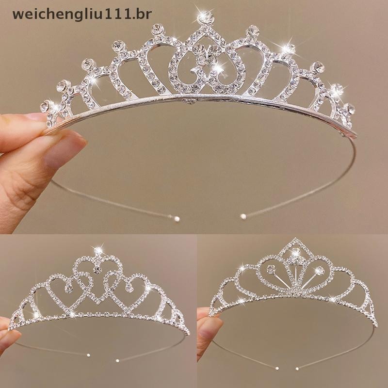 # weicheng Coroa Dourada Acessórios Para Cabelo De Casamento Cristal Strass Tiaras E Coroas Enfeite De .