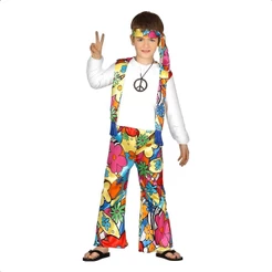 Fantasia Hippie Anos 70 e 60 Infantil de Luxo Completa