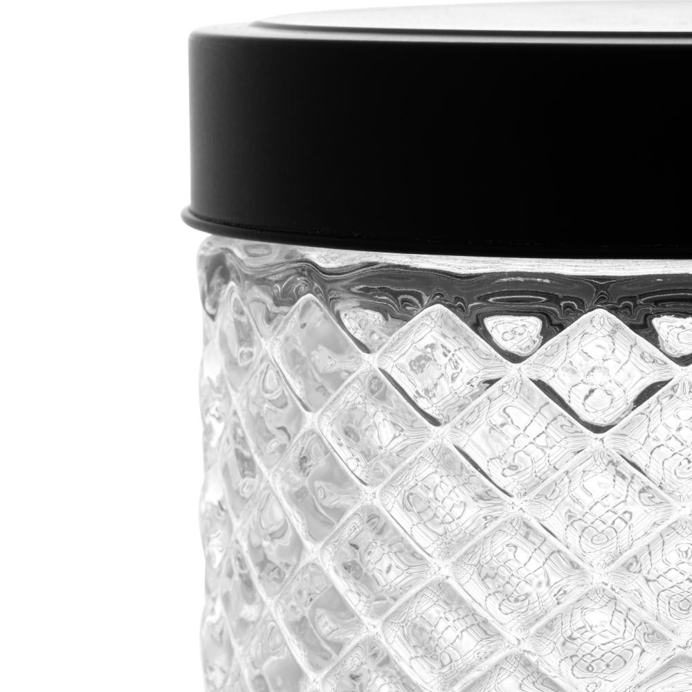 Pote Wolff de Vidro Preta Label 11cm x 22cm - Home & Living