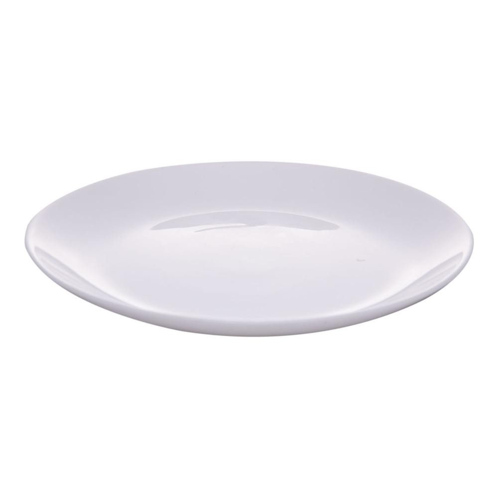 Prato Raso Wolff Diwali de Vidro Opalino Branco 25cm x 2cm