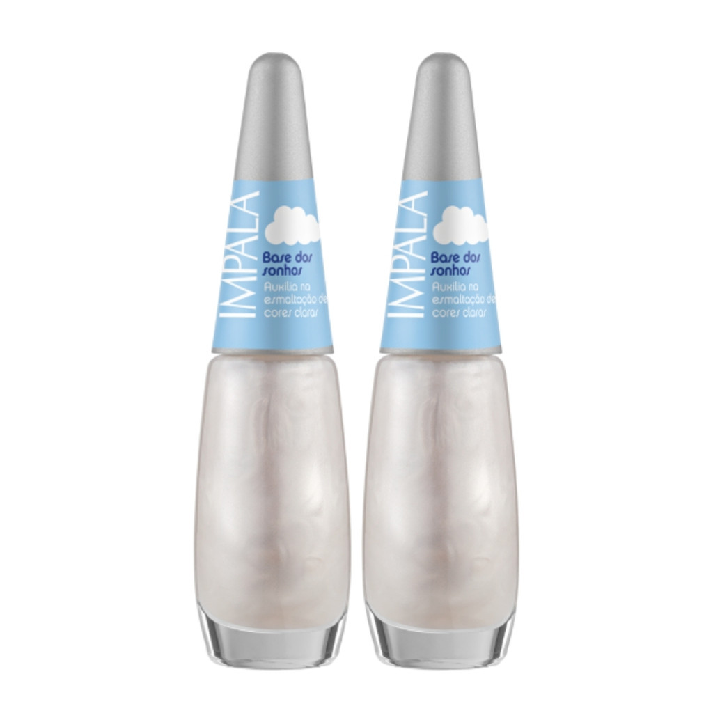 Kit 2 Esmaltes Impala Base Dos Sonhos Perolado Cor Branca em Oferta na Shopee