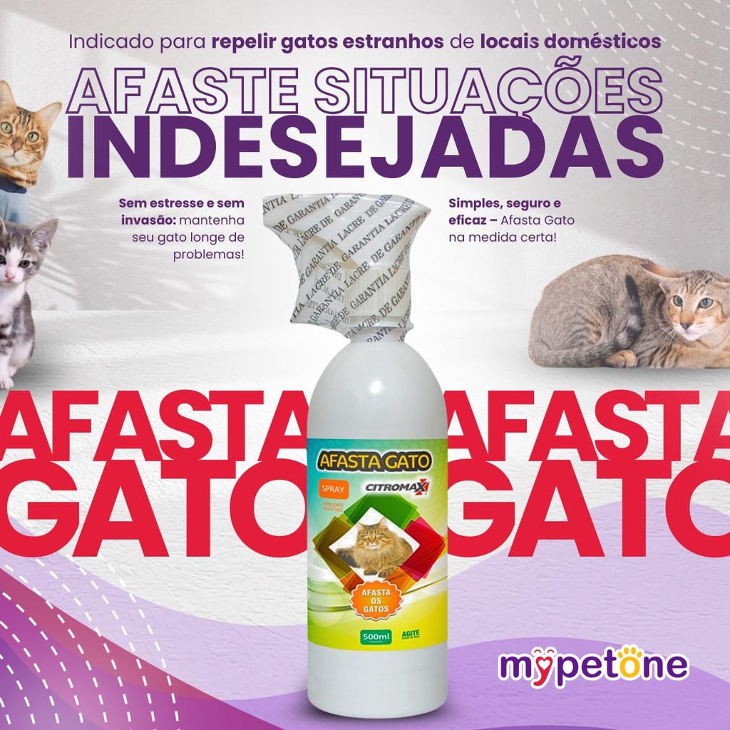 Detalhes do Kit 3 Afasta Gato Spray Espanta Educa Repele 500ml Citromax Original
