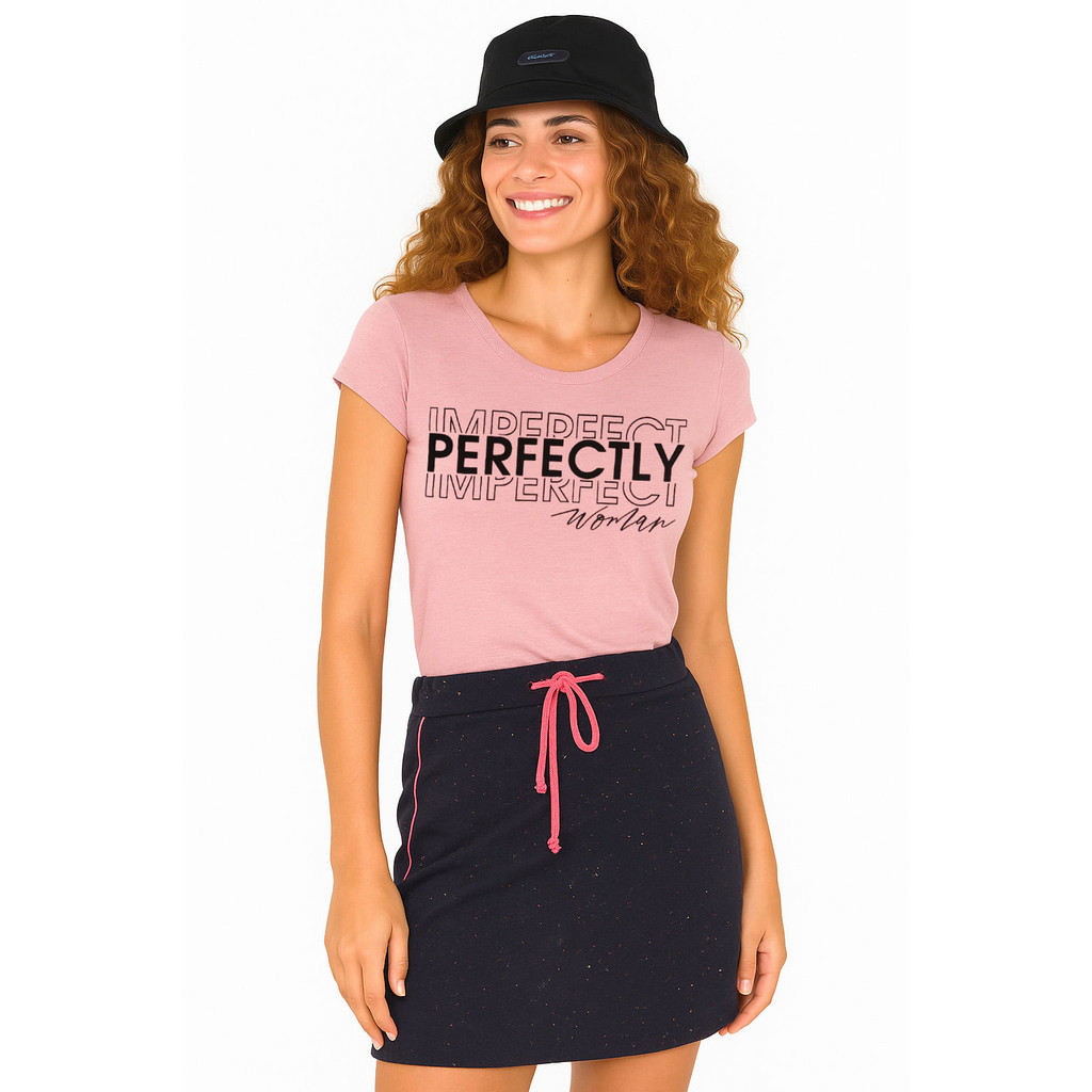 Camiseta Feminina Perfectly Polo Wear Rosa Medio - Women Clothes