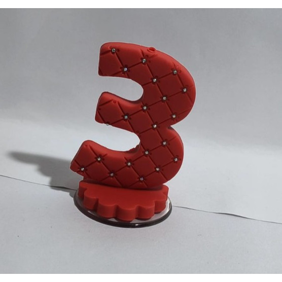 Vela Vermelha Strass _ Brilho e Charme para Sua Comemoração! em Oferta na Shopee