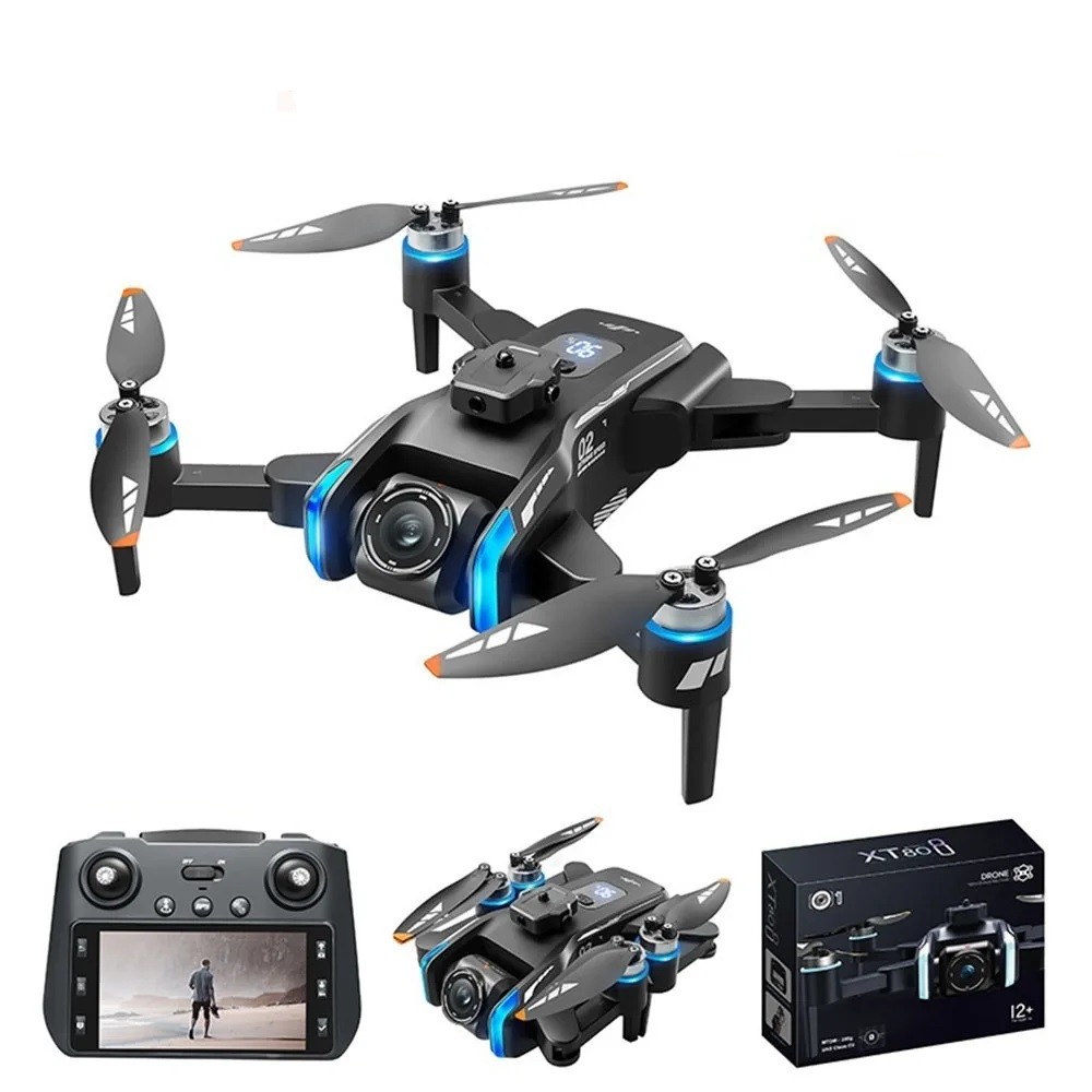 Drone Xt808 com Tela – Câmera Gps, Wi-Fi Fpv Motor Brushless, Evita Obstáculos