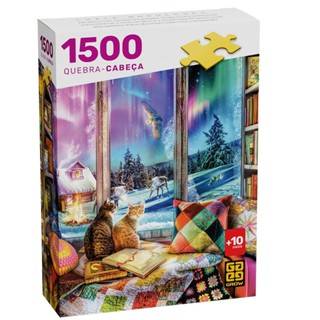 Quebra-cabeça 1500 peças Chalé Norueguês em Oferta na Shopee