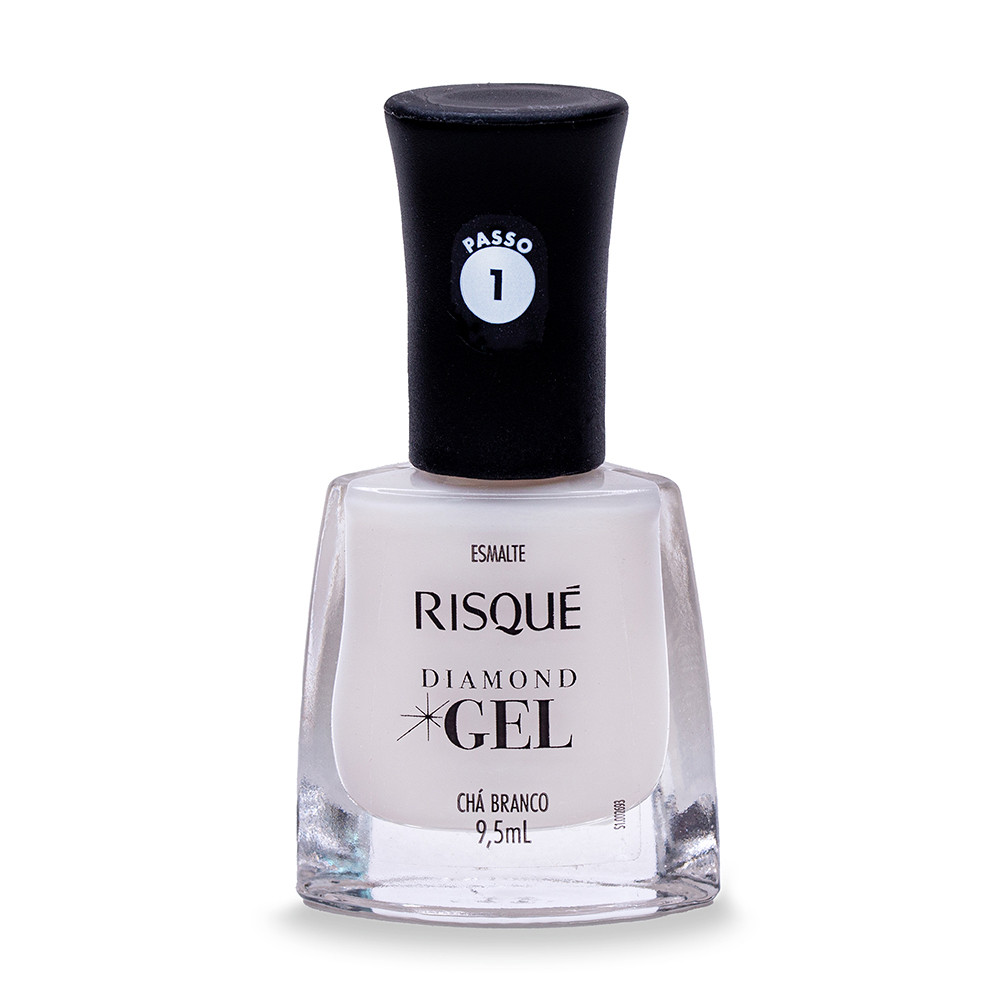 Esmalte Risqué Diamond Gel Chá Branco Natural 9,5ml em Oferta na Shopee