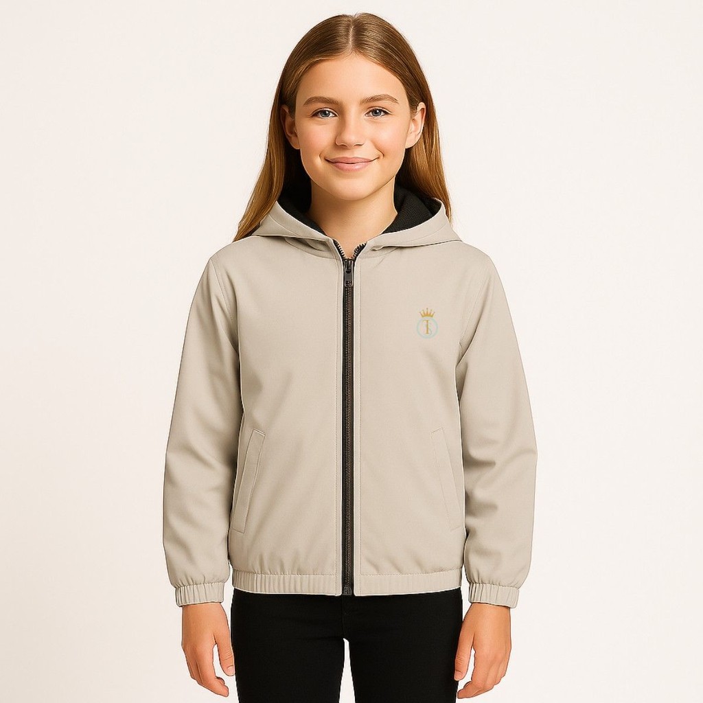 Combo 2 Jaqueta Blusas Juvenil Menina Com Touca Aberta Frontal Para Meia Estação Confortável