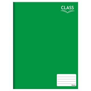 Caderno Brochurão Grande 20x27,5cm 80 Folhas Class Verde Foroni em Oferta na Shopee