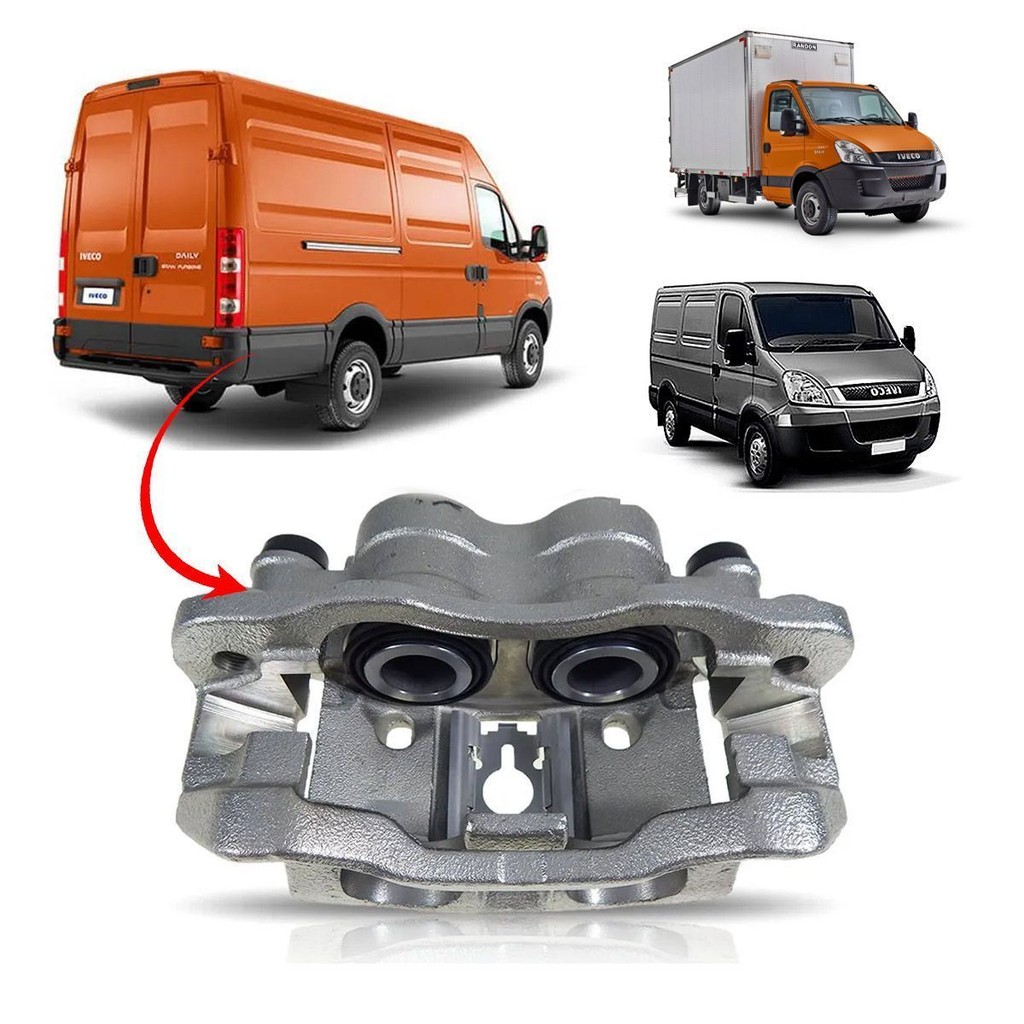 PINÇA DE FREIO TRASEIRO IVECO DAILY 35S14 2008 A 2019 DAILY 45S14 55C16 2008 A 2012 LADO DIREITO