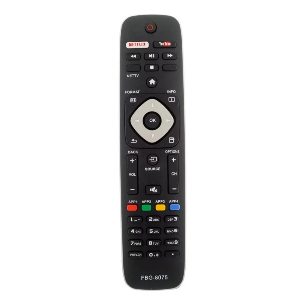 Controle Remoto Para Smart Tv Philips Led FBG 8075 SKAY 8075 MAX 8075 LE 7516 42PFL4508G/78