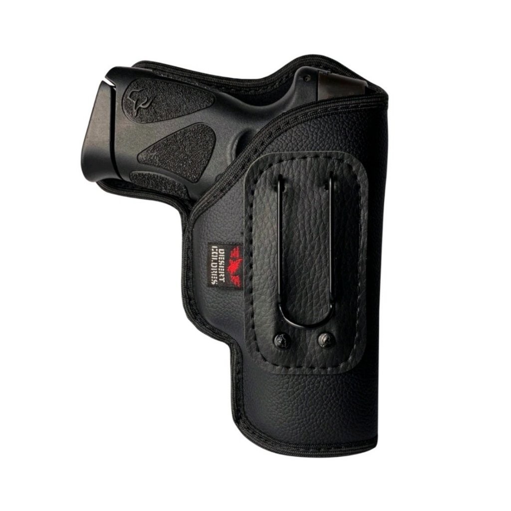 Coldre Velado Premium Para Pist. Springfield HellCat 9mm Compact Cover Protec. Em Neoprene e Couro  P.U Desert Coldres