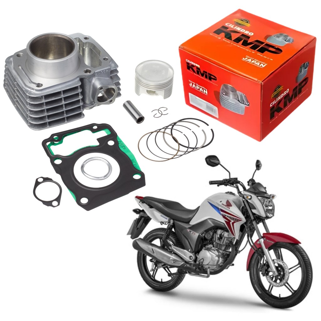 Kit Motor Cilindro Pistão Juntas Cg Titan Fan 150 Nxr Bros 150 2010 2011 2012 2013 2014 2015 2016