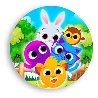 Capa Painel Redondo 50 X 50 C/elástico Tema Infantil Bolofofo Decoração SUBLISTAR em Oferta na Shopee