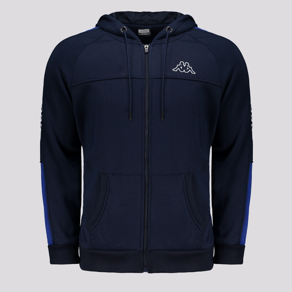Jaqueta Kappa Moletom Fleece Sport Marinho - Men Clothes