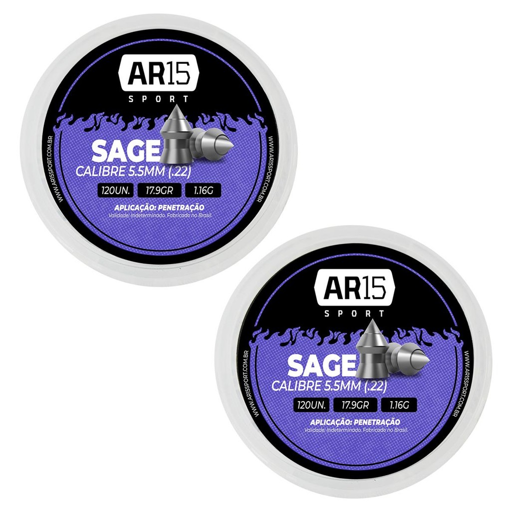 2x Chumbinho 5.5 Carabina Espingarda 120un - 17.9gr