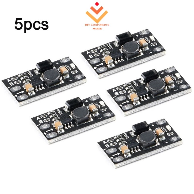 5 Pcs Mini DC-Step Up Módulo De Placa Conversora 3.7 V Para 12 Regulador De Tensão Impulso De Bateria De Lítio em Oferta na Shopee