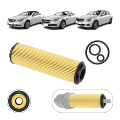 Filtro De Óleo Mercedes-Benz C 180/C 200/C 230/CLC 180/CLC 200/CLK 200/E 200/SLK 200 Kompressor/CGI Vários