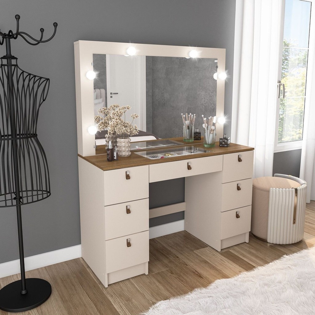 Penteadeira Camarim com Espelho França em Oferta na Shopee