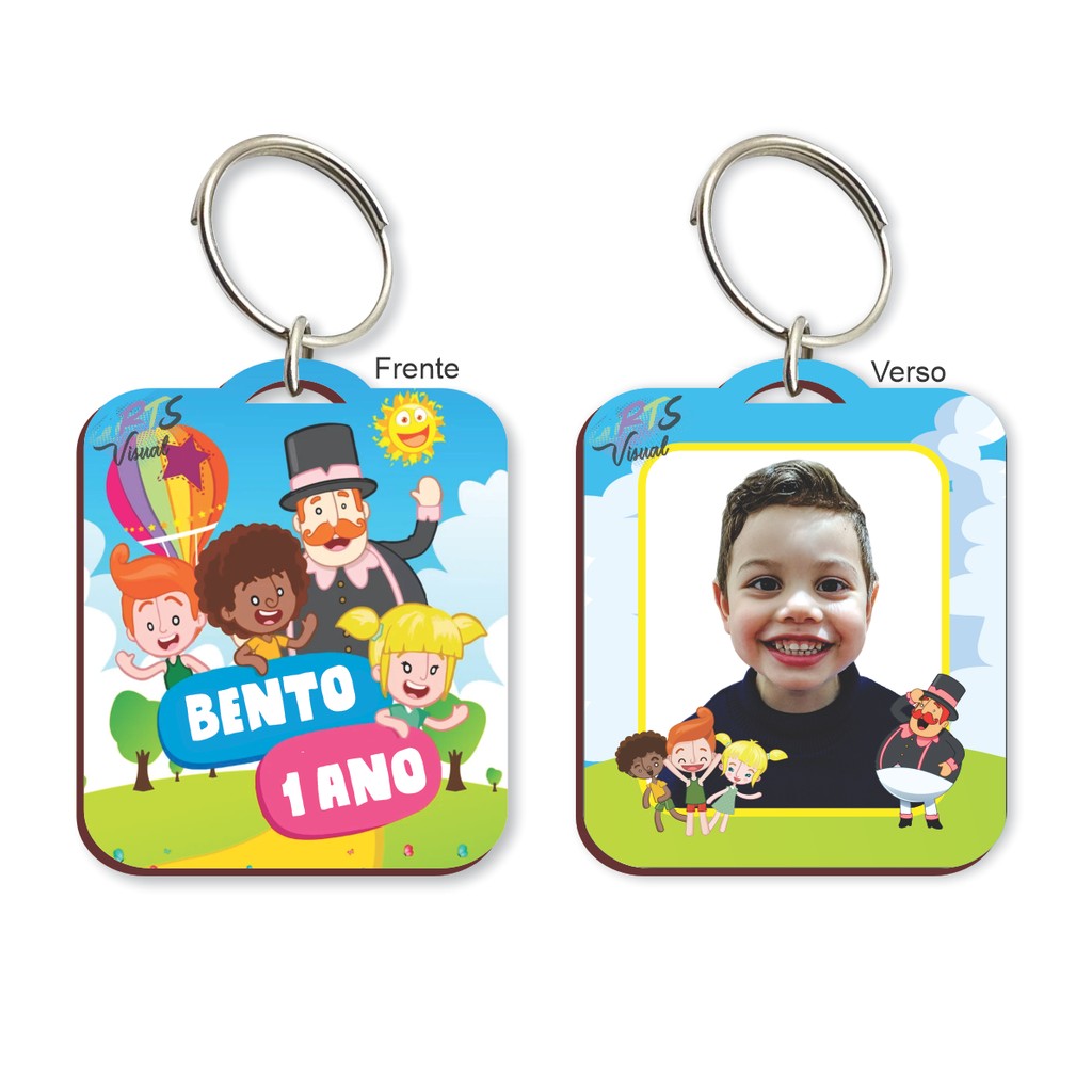 KIT 50 Chaveiro MDF Lembrancinha Aniversário, Maternidade Tema MUNDO BITA em Oferta na Shopee