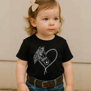 Camiseta Blusa Infantil Modinha Estampa Cavalo Coração Lindo Fofo Amor Carinho Country Menina Cowirl em Oferta na Shopee