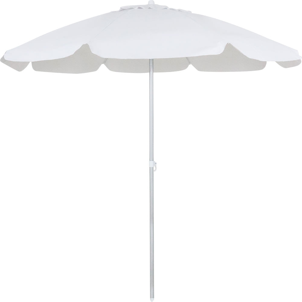 Guarda-sol em Bagum e Haste de Alumínio 1,60m Branco Bel em Oferta na Shopee