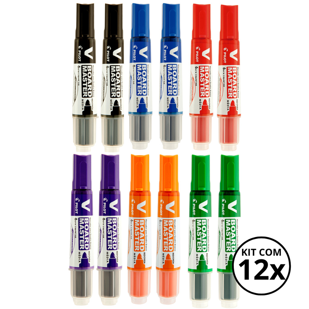 Caixa com 12 Marcadores para Quadro Branco PILOT em Oferta na Shopee