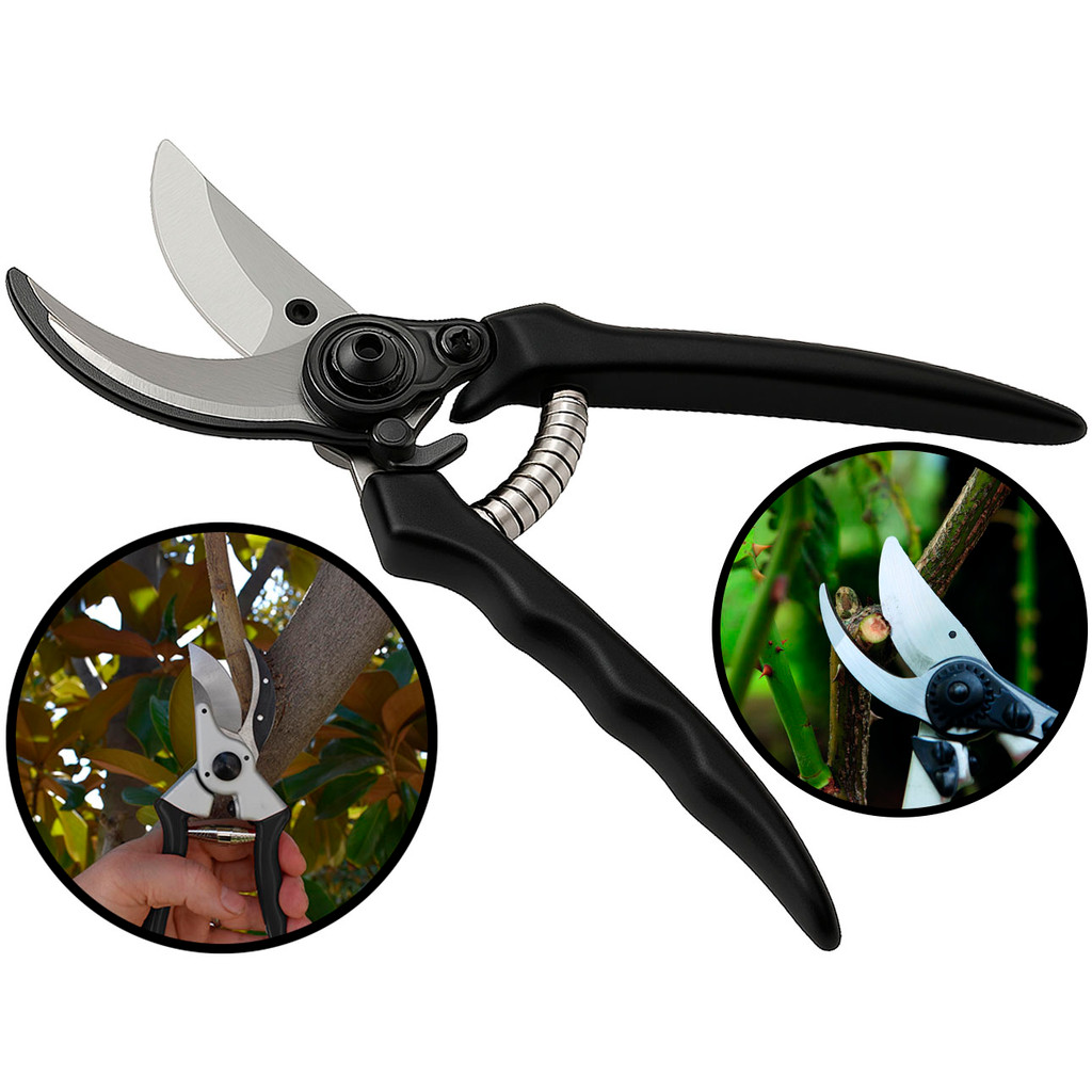 Tesoura Manual De Poda Galhos Arbustos Jardinagem Lâmina Metálica Profissional Com Mola Hutz	 em Oferta na Shopee