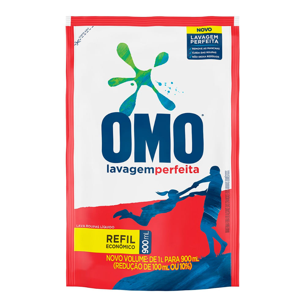 Sabão Líquido OMO Lavagem Perfeita Refil 900ml - Home & Living
