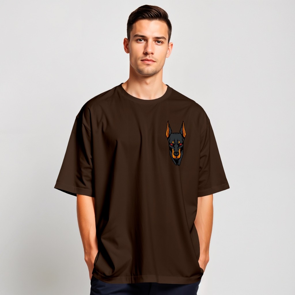 Camiseta Oversized Academia Streetwear Dog Cachorro Dobermann REF 2900 Home Custom