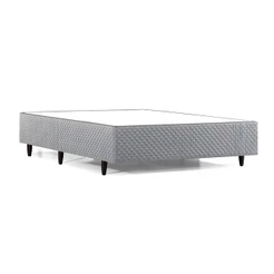 Base Cama Box Casal Gazin Cinza Firme 138x188 Conforto e Durabilidade Universal para seu Quarto