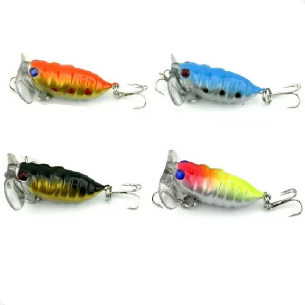 Isca Artificial Cigarrinha Inseto cigarra p/ tilapia 4 unid