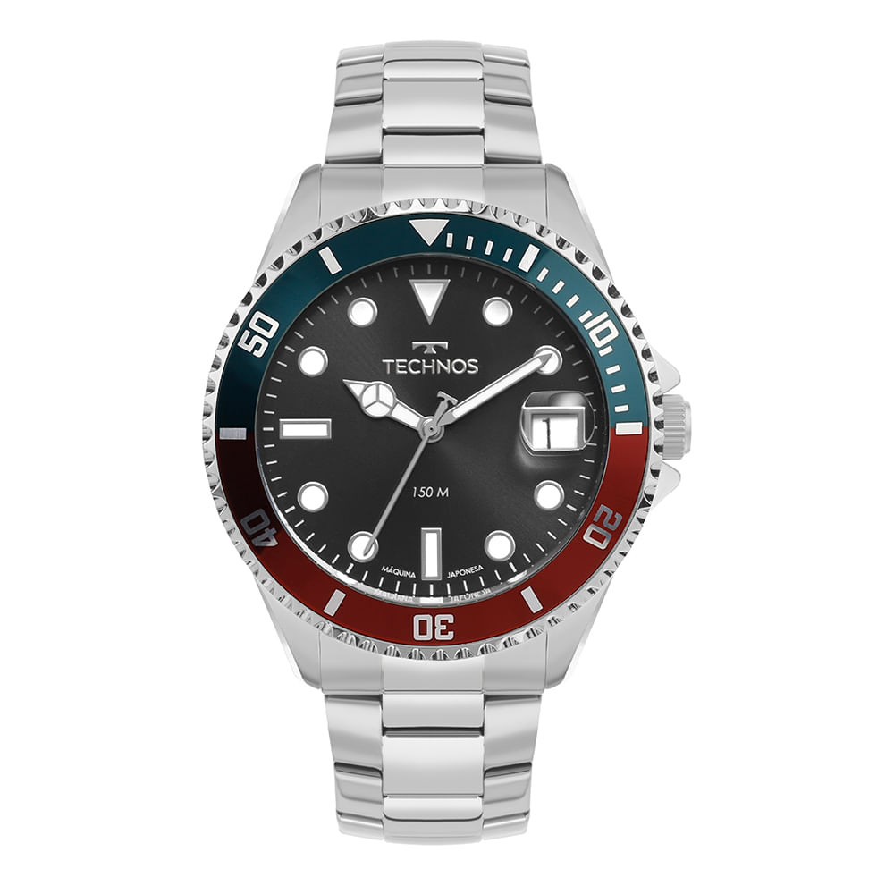 Relógio Technos Masculino Acqua Prata - 2415DZ/1P em Oferta na Shopee