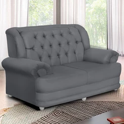 Sofá 1,50m 2 Lugares Suede Finlândia Cinza