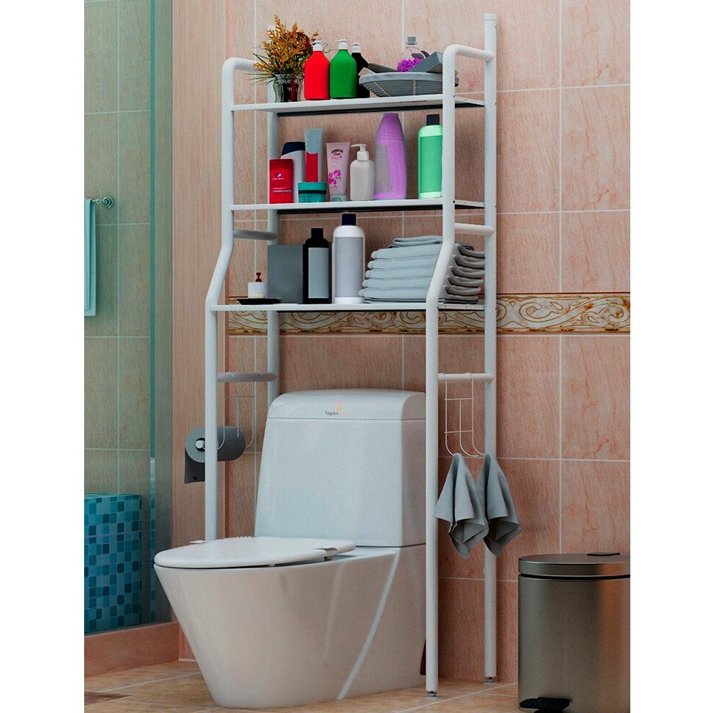 Estante Banheiro 3 Prateleiras Para Casa Sobre Vaso em Oferta na Shopee