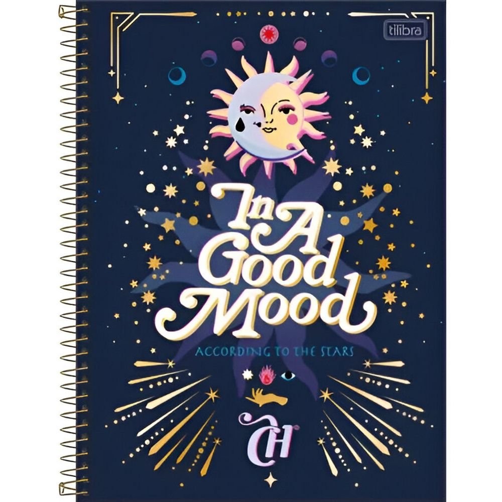 Caderno Universitario Capricho Sol E Lua 1M 8Fls Tilibra