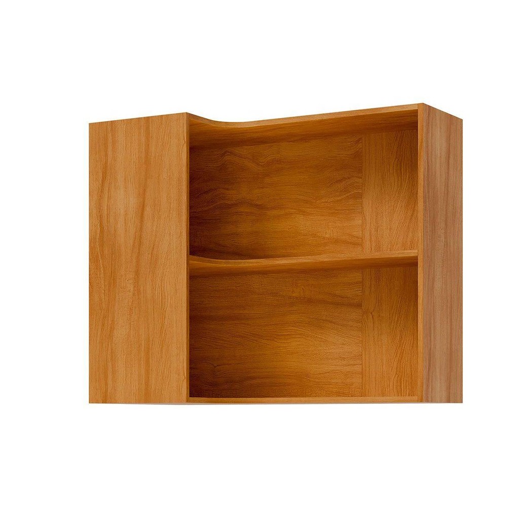 Armário Aéreo p/ Cozinha Divina Canto Reto c/ 2 Nichos 92cm Cinamomo - MGM