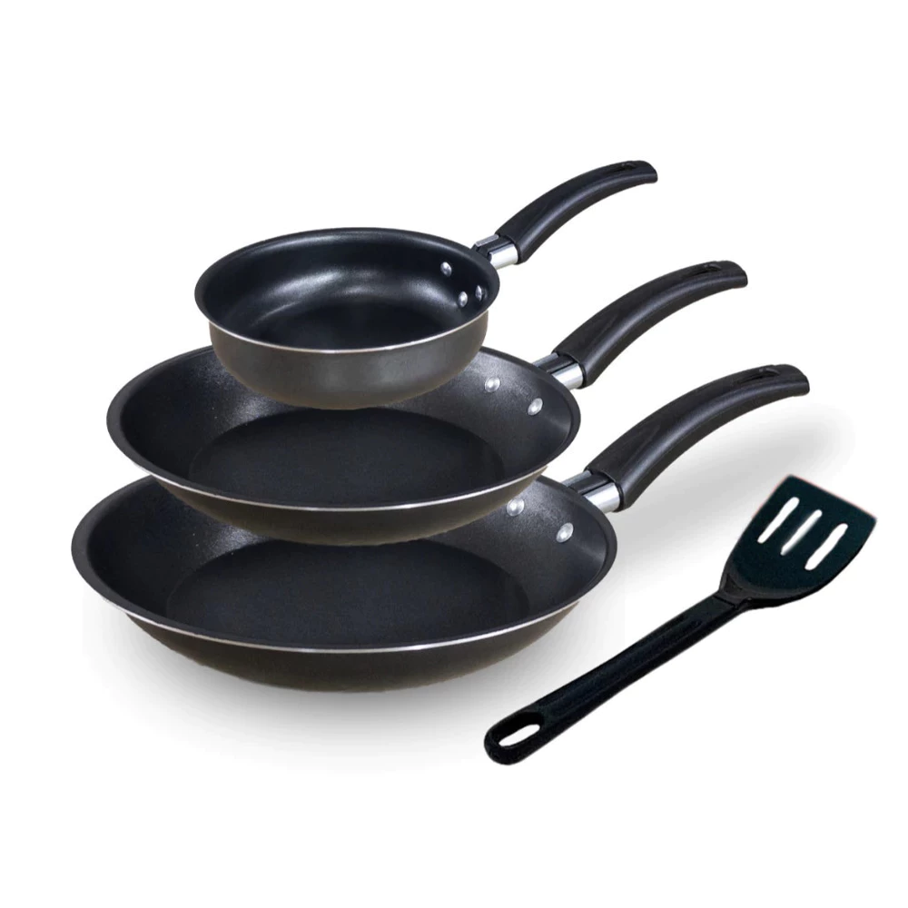 Kit 3 Frigideiras Antiaderentes com Teflon Premium – 3 Peças 18cm, 22cm e Frigiovo 14
