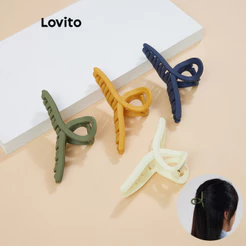 Lovito Casual Grampos De Cabelo Básicos Para Meninas Grampos De Cabelo Da Moda Para Mulheres L004003